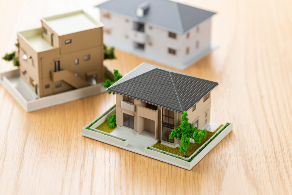 三世代・二世帯の家づくりのご相談で使用する住宅模型